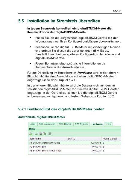 digitalSTROM Installationshandbuch