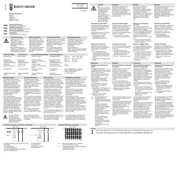 Busch-Dimmer® 2247, 2247U, 2247U-127 - BUSCH-JAEGER Katalog