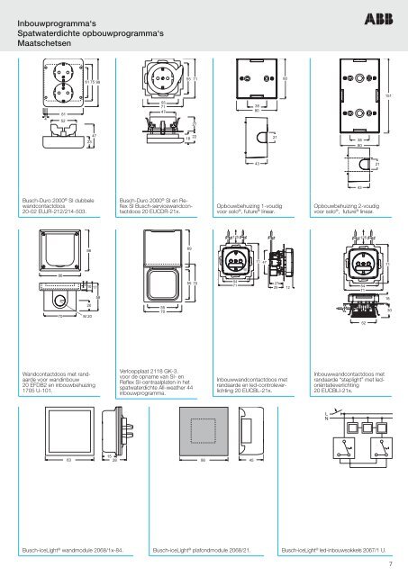 Technische gegevens Behorende bij Busch-Jaeger catalogus 2011