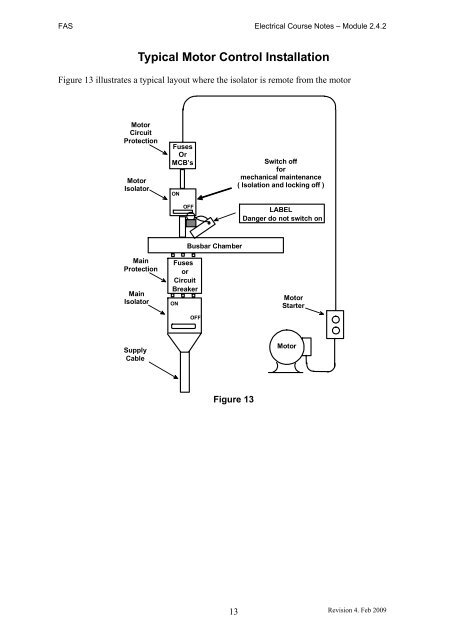 Trade of Electrician Motor Control COURSE NOTES - eCollege