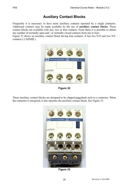 Trade of Electrician Motor Control COURSE NOTES - eCollege