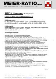 download der Eigenschaften und Funktionsmerkmale ... - Meier Ratio