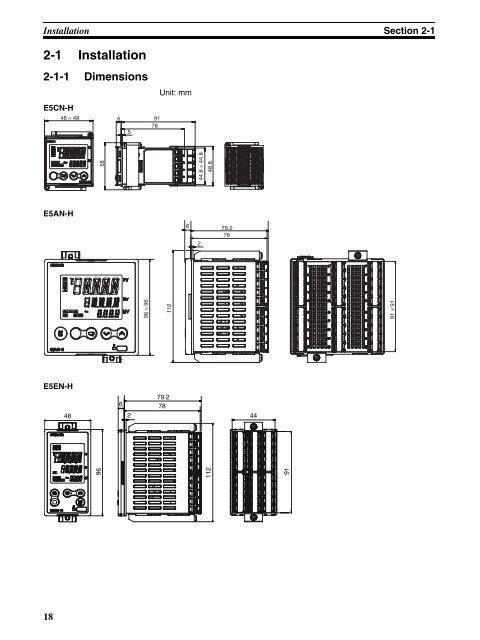 E5CNH E5AN-H E5EN-H Digital Controllers User's Manual - OMRON