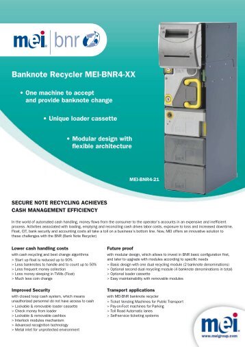 Banknote Recycler MEI-BNR4-XX