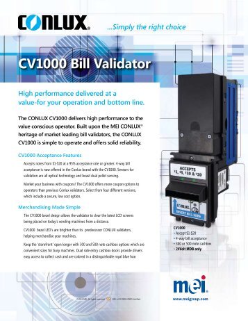 CV1000 Bill Validator - MEI
