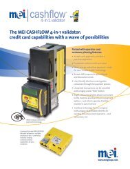 The MEI CASHFLOW 4-in-1 validator: credit card capabilities with a ...