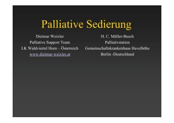 Palliative Sedierung