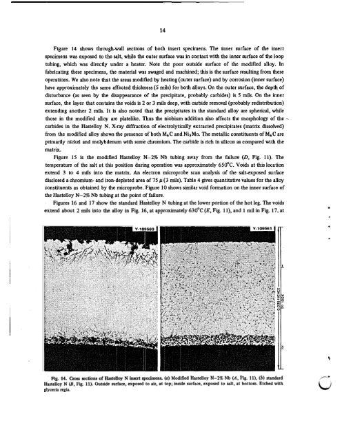 Evaluation of hastelloy N alloys after nine years exposure to both a ...