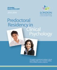 London Clinical Psychology Residency Consortium brochure