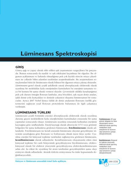 (UV) ve Görünür Bölge Moleküler Absorpsiyon Spektroskopisi