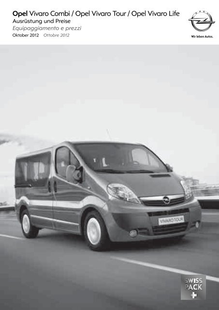 Opel Vivaro Combi / Opel Vivaro Tour / Opel Vivaro Life