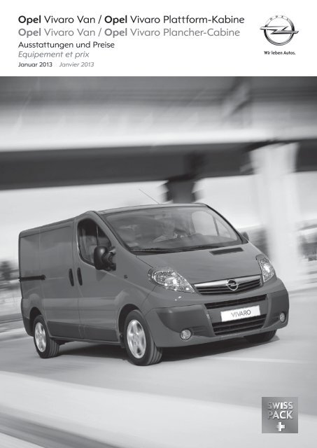 Vivaro Van/Plattform-Kabine - Opel Schweiz