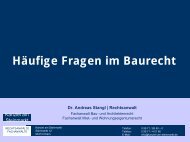 Häufige Fragen im Baurecht (Stand 2012) - Kanzlei am Steinmarkt