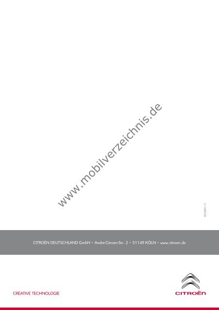 Preisliste Citroen C8, 9/2011 - mobilverzeichnis.de