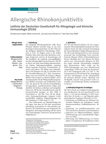 Allergische Rhinokonjunktivitis - dgaki