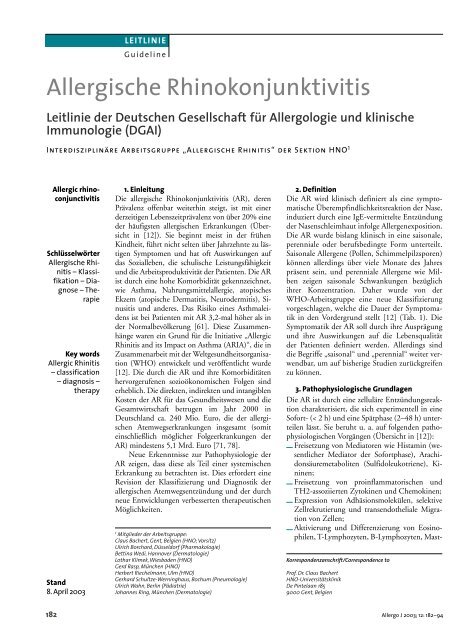 Allergische Rhinokonjunktivitis - dgaki