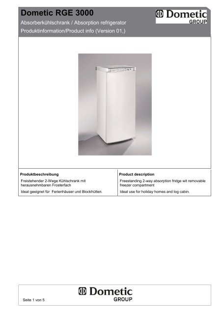 Dometic RGE 3000 - Hyttetorget