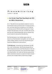 Download Pressemitteilung vom 11.05.2009 (PDF, 24 KB - SEB