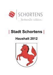 Stadt Schortens Vorbericht und Erläuterungen zum Haushalt 2012