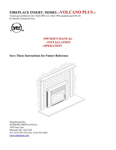 Volcano Plus manual (english) Modified.pdf - Supreme Fireplaces