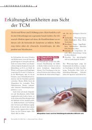 Erkältungskrankheiten aus Sicht der TCM - Klinik am Steigerwald
