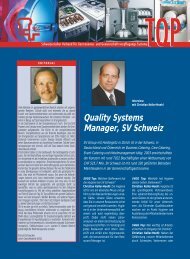 Quality Systems Manager, SV Schweiz (Gourmet 09/2004