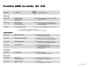 Preisliste BMW 3er-Reihe M3 E30 - Ulrich Motorsport