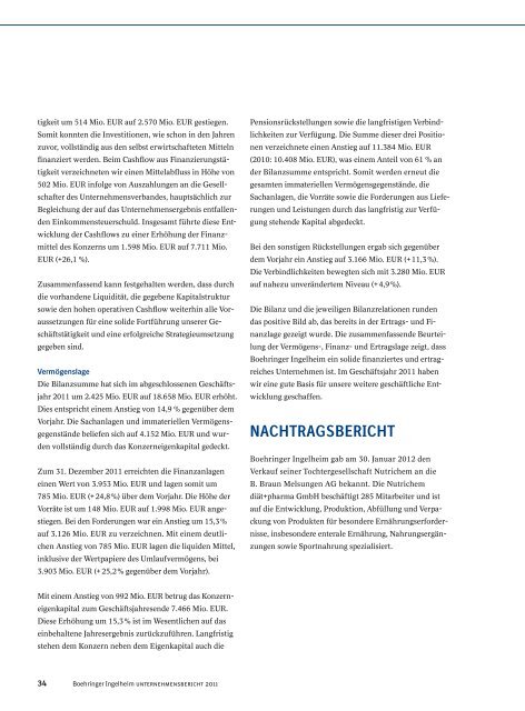 Geschäftsjahr 2011 PDF (1,41 MB) - Boehringer Ingelheim Annual ...