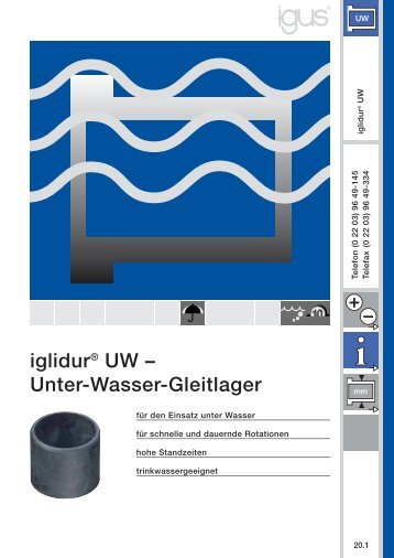iglidur® UW – Unter-Wasser-Gleitlager - Igus
