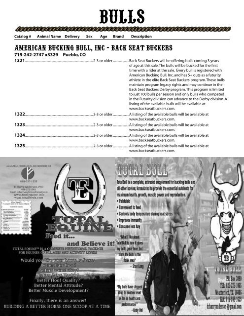 0 - PDF - Benny Binion's World Famous WNFR Bucking Horse & Bull ...