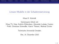 Lineare Modelle in der Schadenreservierung - Technische ...