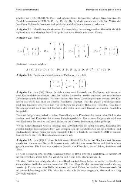 Inhalt - Institut für Mathematik