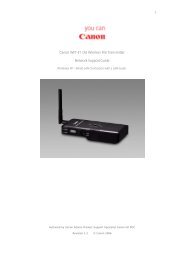 Canon WFT-E1 (A) Wireless File Transmitter Network Support Guide