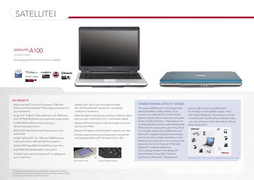 Toshiba Satellite Range Brochure Q106 - Best Deal 4 U Computers