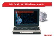 Why Toshiba should be first on your list. - Best Deal 4 U Computers