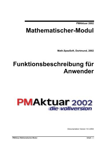 PMAktuar Mathematischer-Modul