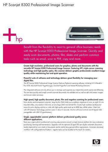 HP Scanjet 8300 Professional Image Scanner