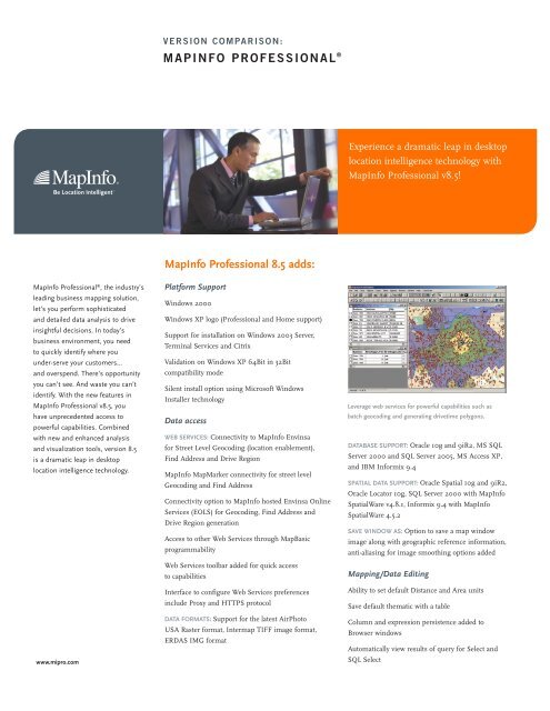 Mapinfo Professional 8 5 Free Download Mapinfo Professional 8.5 Adds - As Regio