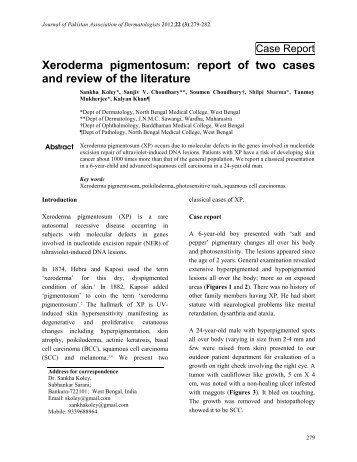 Xeroderma pigmentosum: report of two cases and review of ... - JPAD