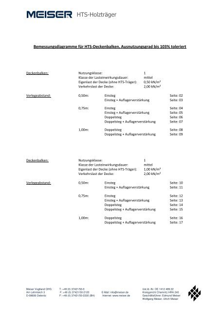 Download Bemessungstabellen Deckenbalken - MEISER