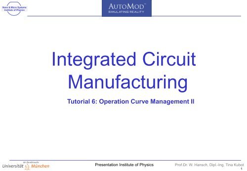 Integrated Circuit Manufacturing
