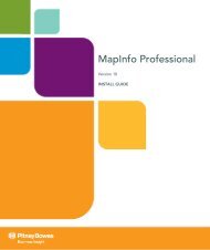 MapInfo Professional Install Guide - Product Documentation - MapInfo