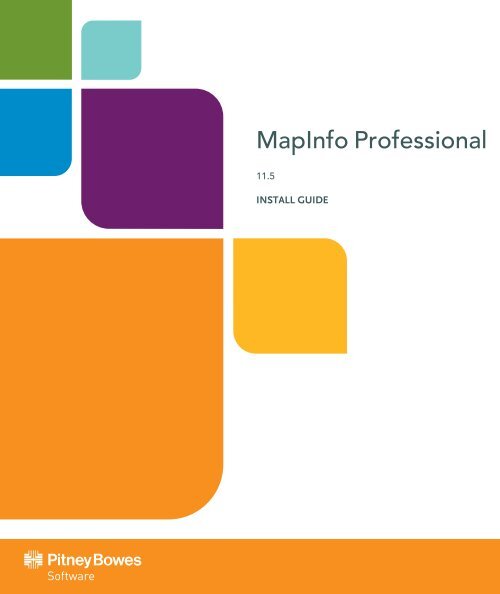 MapInfo Professional 11.5 Install Guide - Product Documentation ...