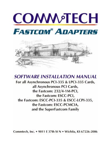 SOFTWARE INSTALLATION MANUAL - Commtech-Fastcom.com