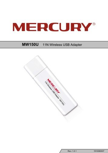 Download Mw150u 11n Wireless Usb Adapter - Welcome to Mercury