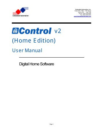 v2 (Home Edition) - Embedded Automation - SmartHomeUSA.com