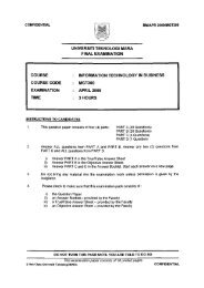 Universiti Teknologi Mara Final Examination Course Course Code Uitm