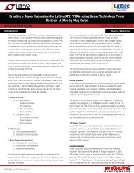 Creating a Power Subsystem for Lattice XP2 FPGAs using Linear ...