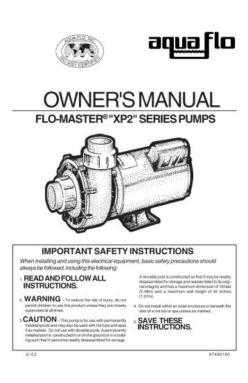 OWNER'S MANUAL - Rick English - Swimming Pool Consultant