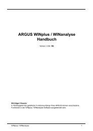 ARGUS WINplus / WINanalyse Handbuch - argus.info